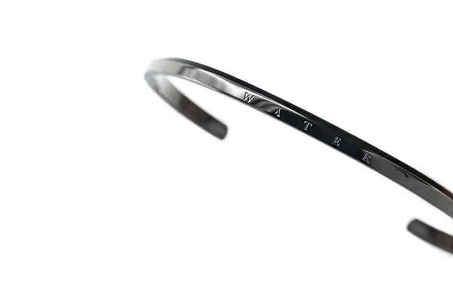 Water Cuff Bracelet in Black Obsidian