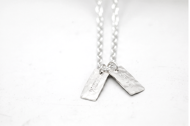 Forged Micro Tags Pendant