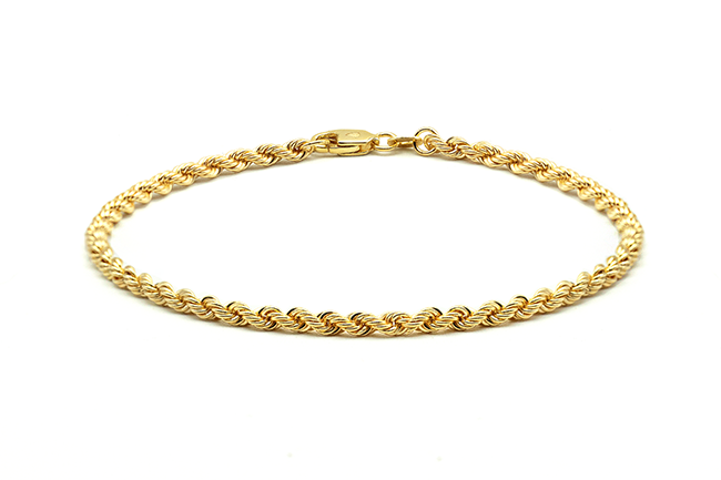 Heritage Rope Bracelet in Solid Gold