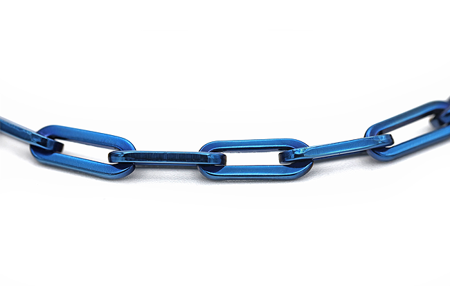 Panama Long Link Bracelet in Cobalt Blue